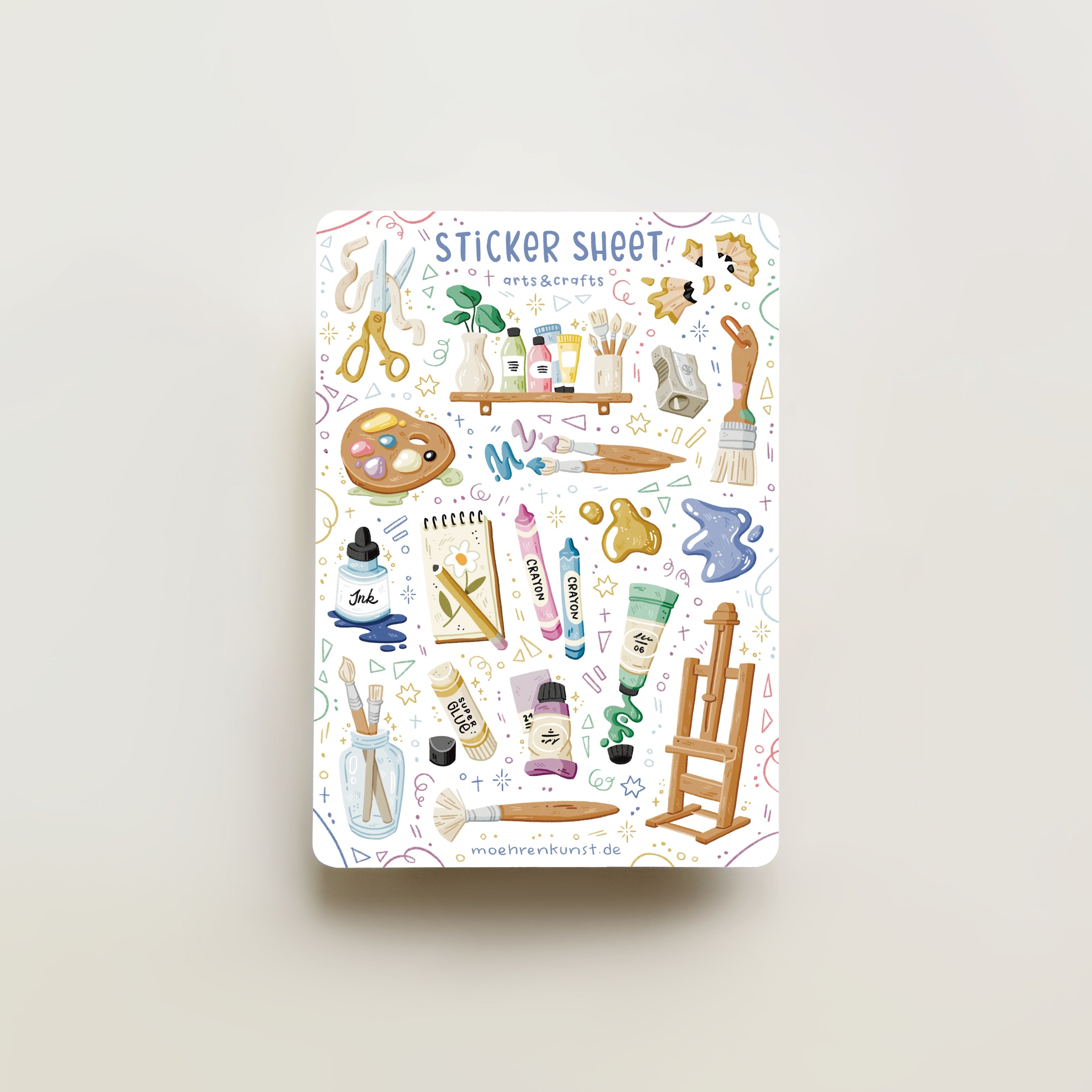 Sticker Sheet - Arts & Crafts | Planner Stickers | moehrenkunst🥕