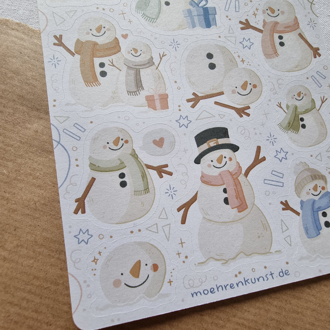 Sticker Sheet - Snowmen | Planner Stickers for your Journal