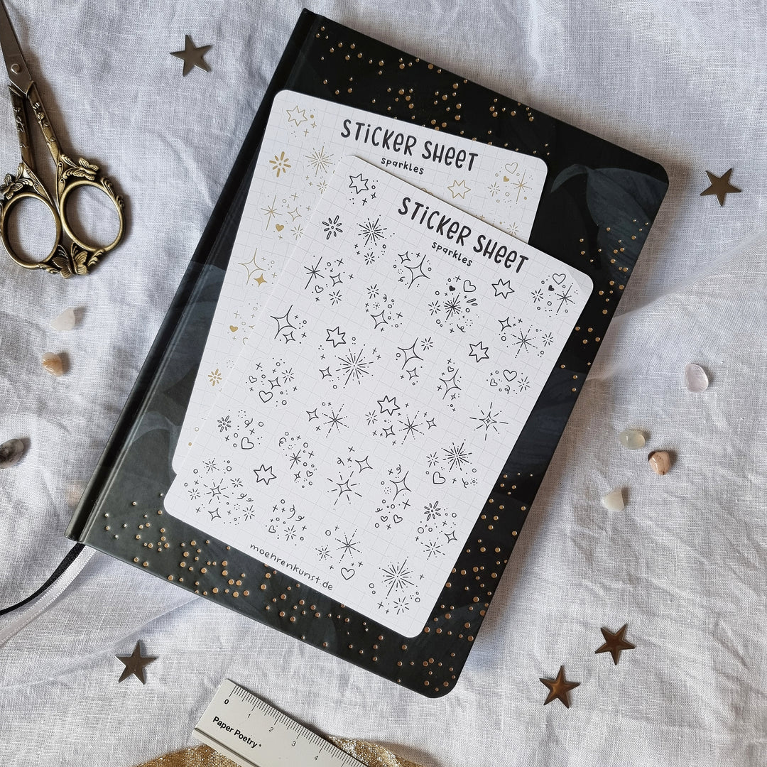 Sticker Sheet - Sparkles Gold | Planner Stickers for your Journal