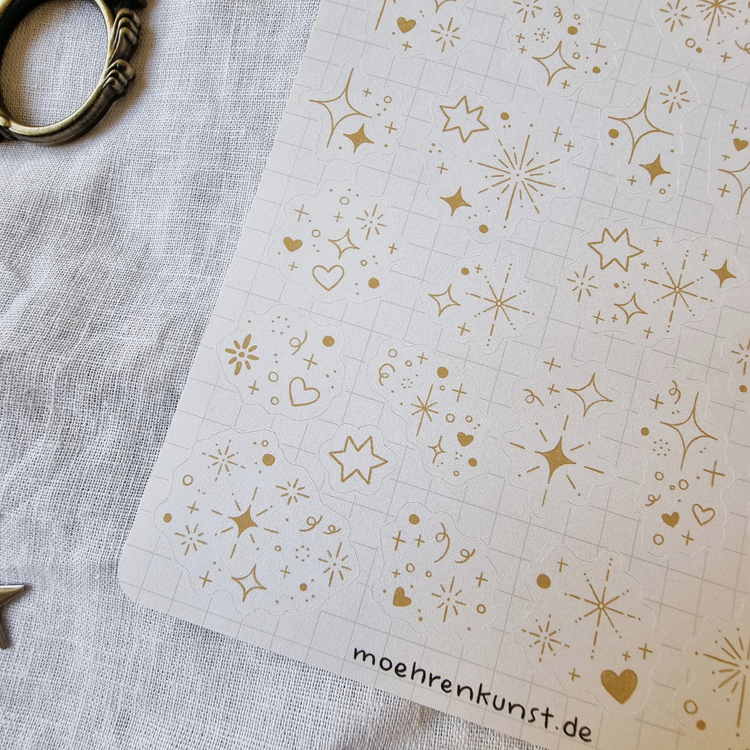 Sticker Sheet - Sparkles Gold | Planner Stickers for your Journal