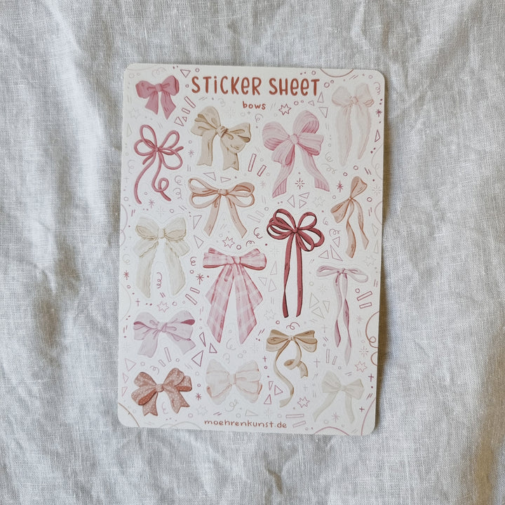 Sticker Sheet - Bows Pink | Planner Stickers for your Journal