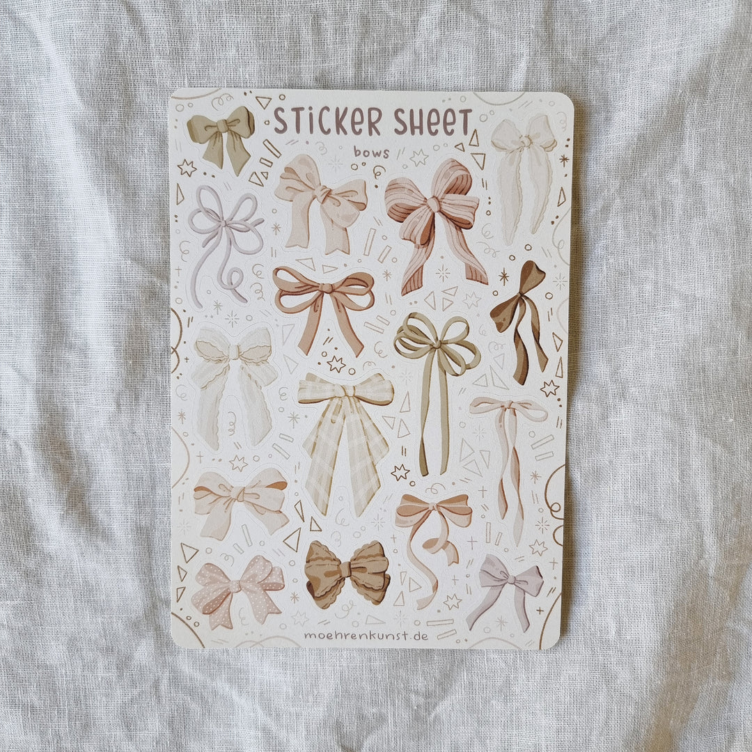 Sticker Sheet - Bows Neutral | Planner Stickers for your Journal