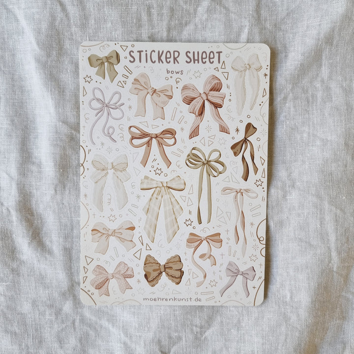 Sticker Sheet - Bows Neutral | Planner Stickers for your Journal