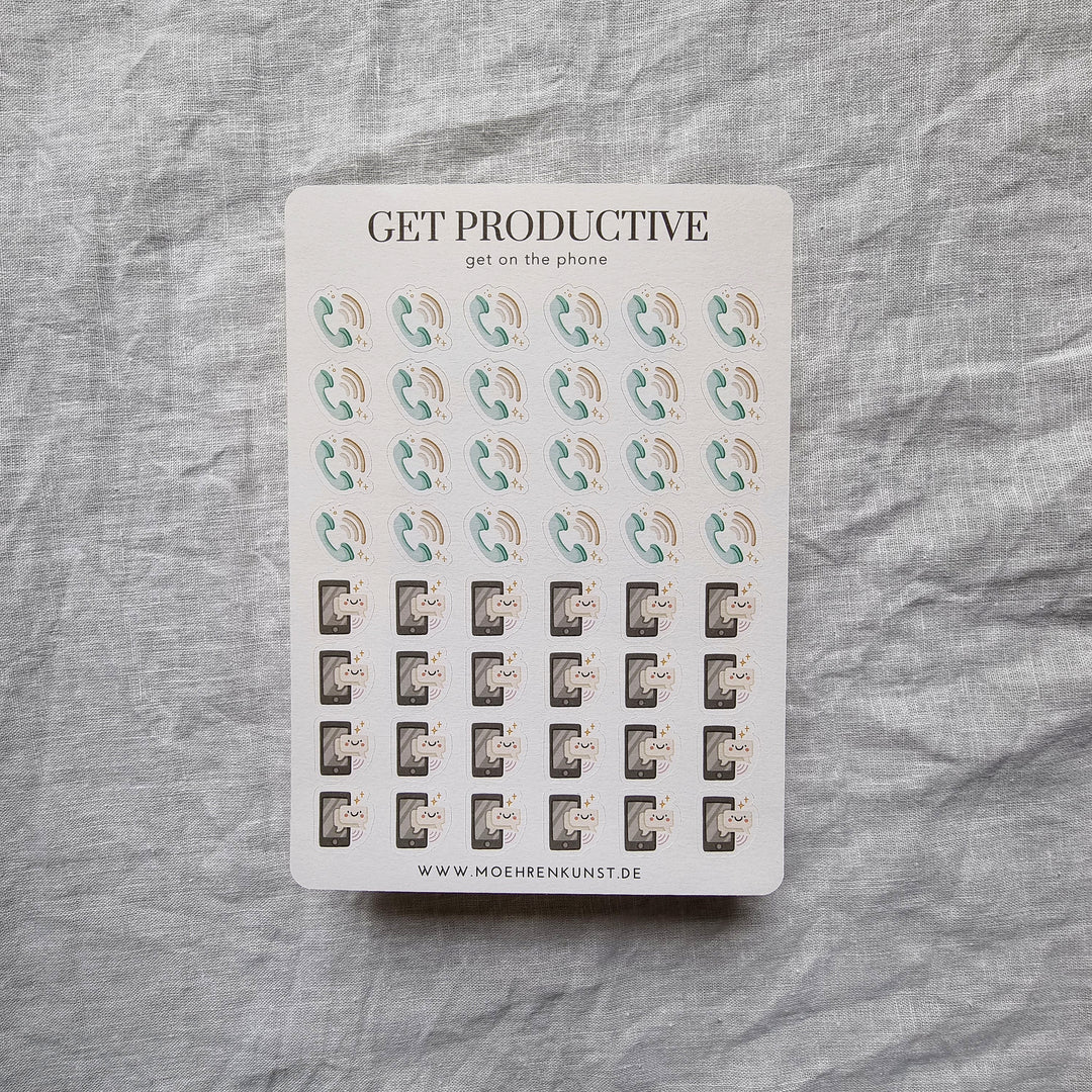 Get Productive - Get On The Phone (CLEARANCE) | Planner Stickers for your Journal