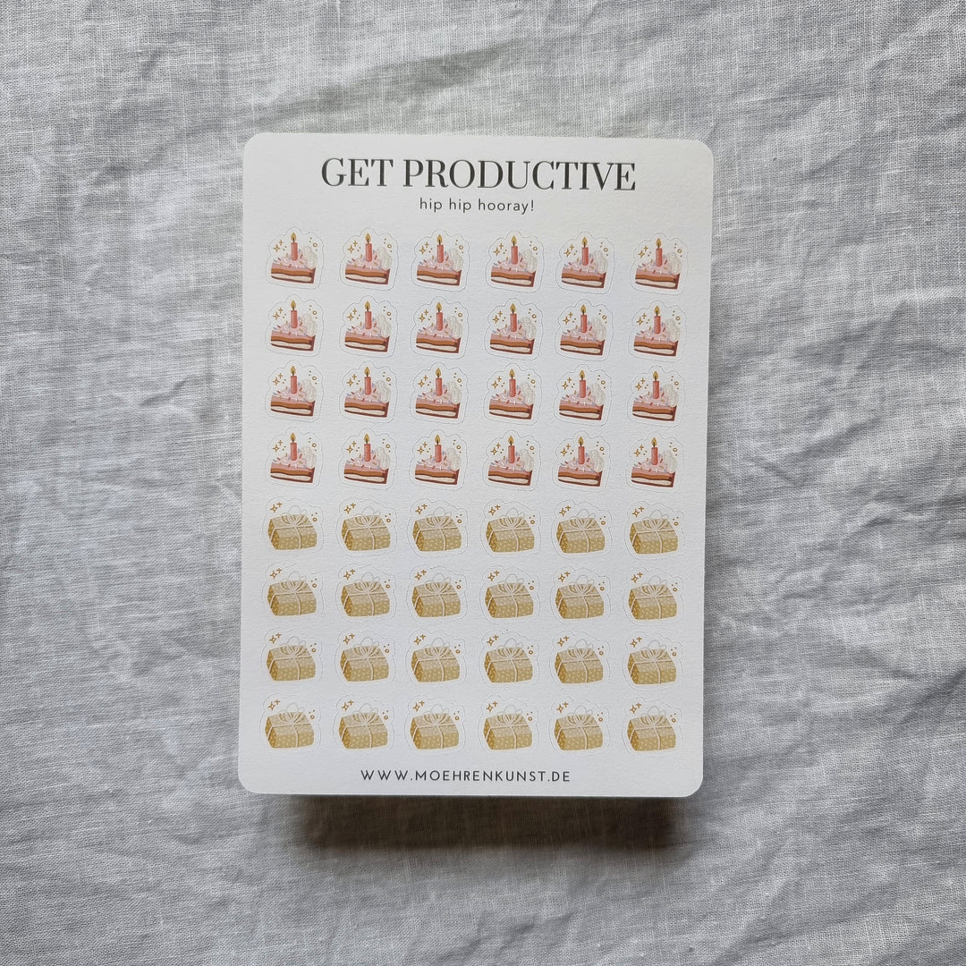 Get Productive - Hip Hip Hooray! | Planner Stickers for your Journal