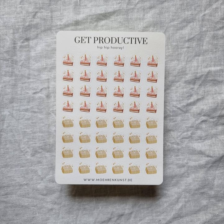 Get Productive - Hip Hip Hooray! | Planner Stickers for your Journal