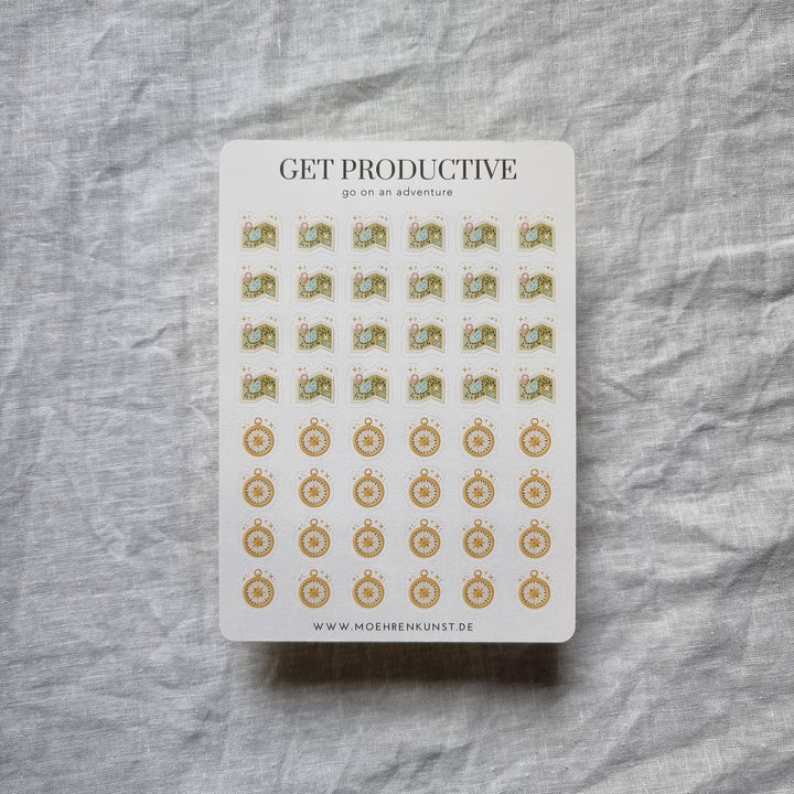 Get Productive - Go On An Adventure | Planner Stickers for your Journal