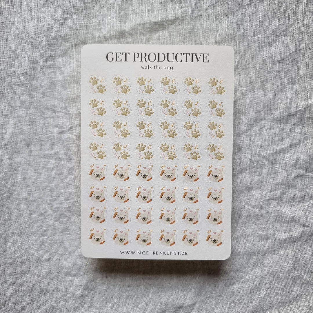 Get Productive - Walk The Dog (CLEARANCE) | Planner Stickers for your Journal