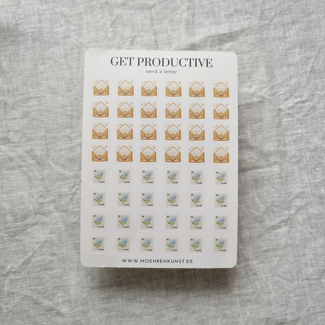 Get Productive - Send A Letter | Planner Stickers for your Journal