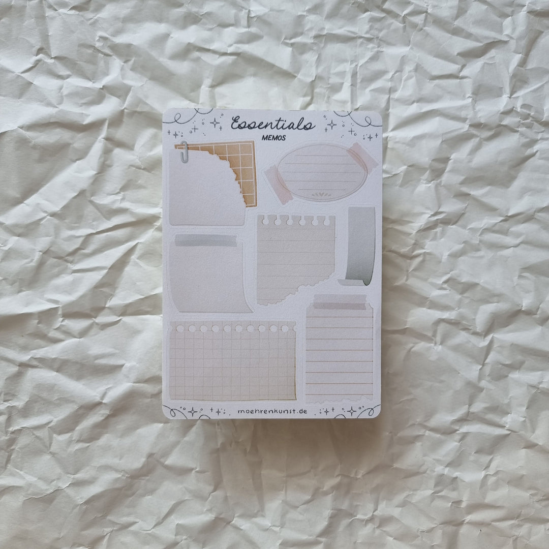 Essentials - Memos | Planner Stickers for your Journal