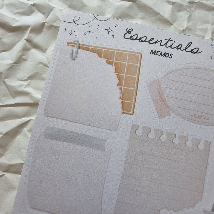 Essentials - Memos | Planner Stickers for your Journal