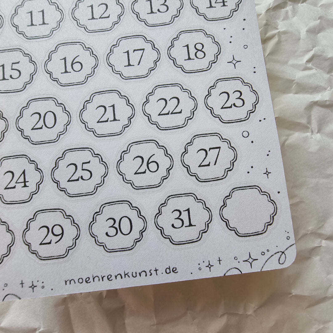 Essentials - Numbers Tile | Planner Stickers for your Journal