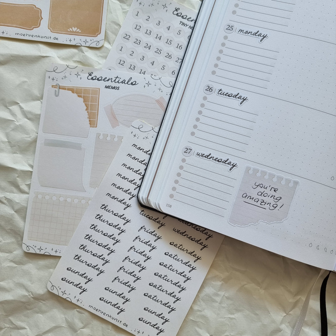 Essentials - Memos | Planner Stickers for your Journal