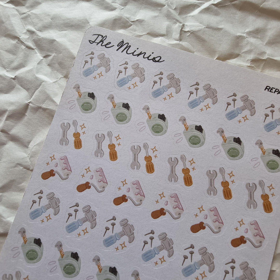 The Minis - Repairing | Planner Stickers for your Journal