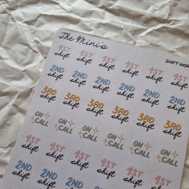 The Minis - Shift Work | Planner Stickers for your Journal