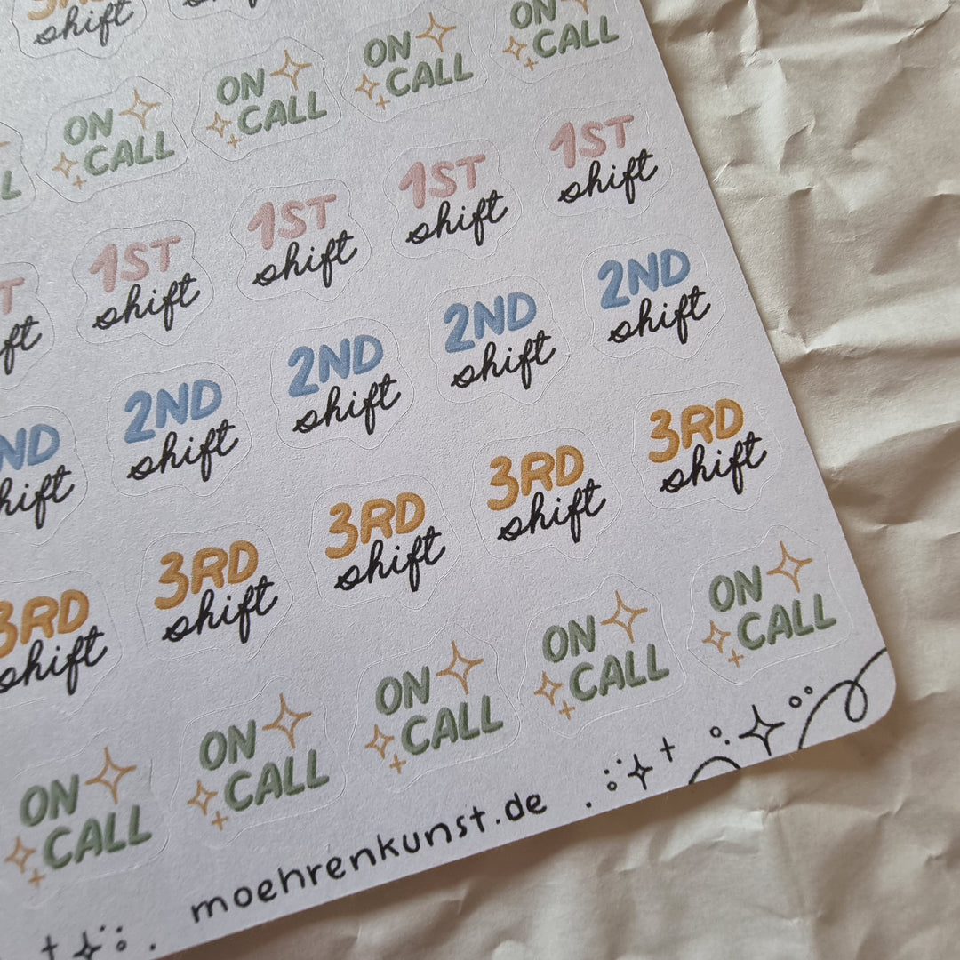 The Minis - Shift Work | Planner Stickers for your Journal