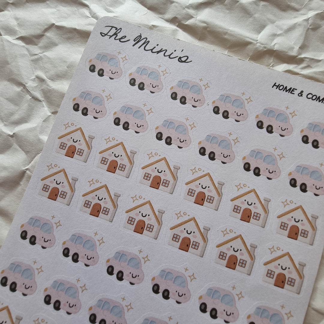 The Minis - Home & Commute | Planner Stickers for your Journal