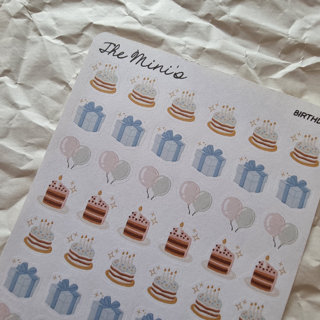 The Minis - Birthday | Planner Stickers for your Journal