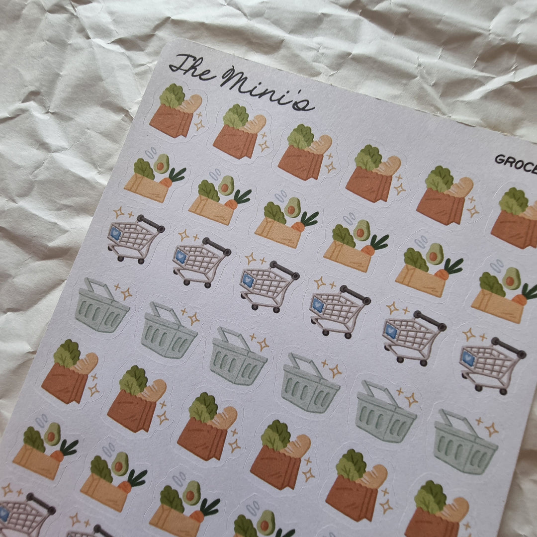 The Minis - Groceries | Planner Stickers for your Journal