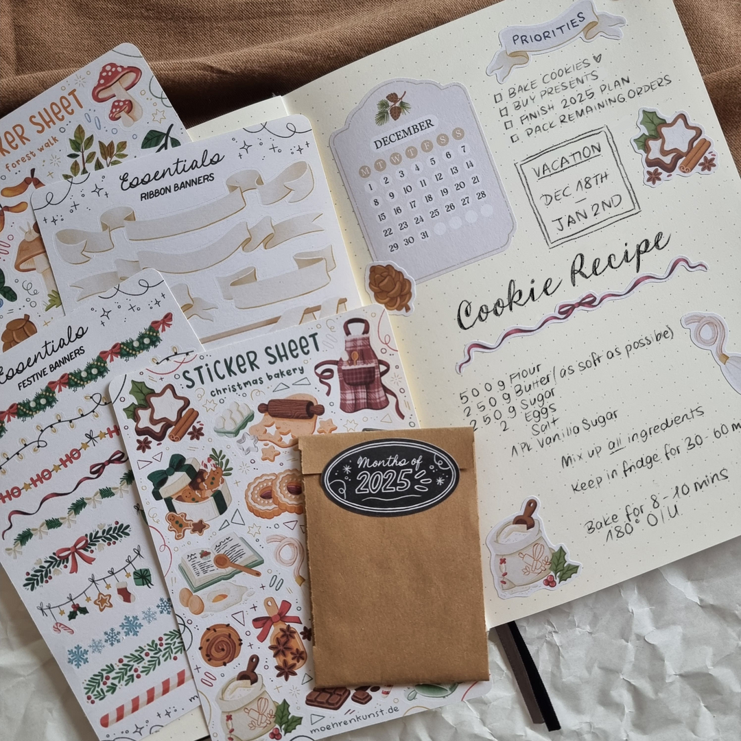 Sticker Sheet - Christmas Bakery | Planner Stickers for your Journal