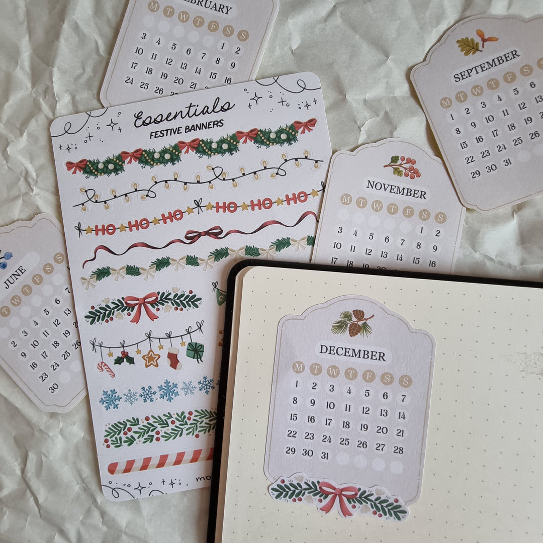 Sticker Set - Months Of 2025 | Planner Stickers for your Journal