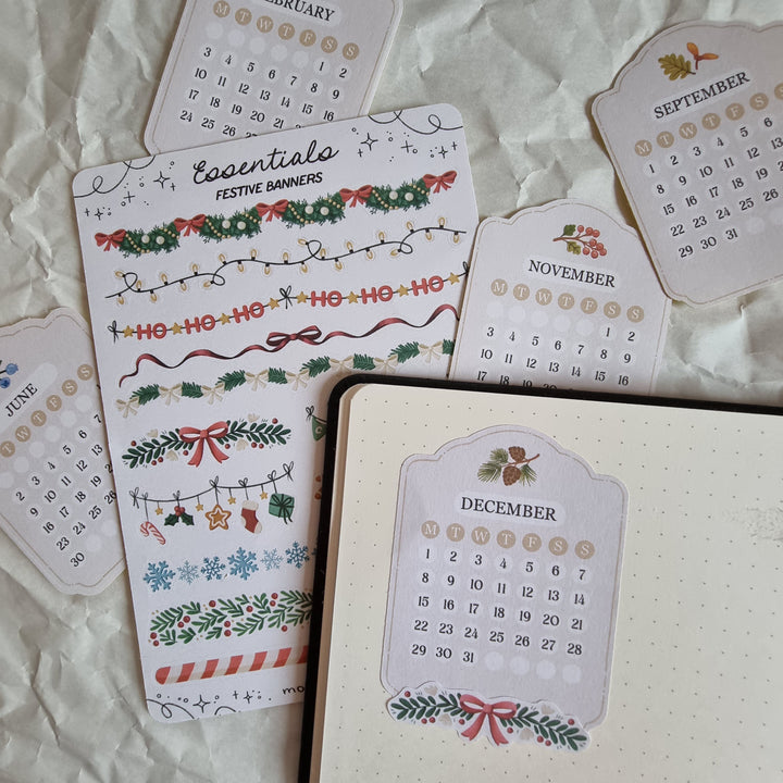 Sticker Set - Months Of 2025 | Planner Stickers for your Journal