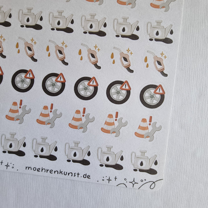 The Minis - Car Maintenance | Planner Stickers for your Journal