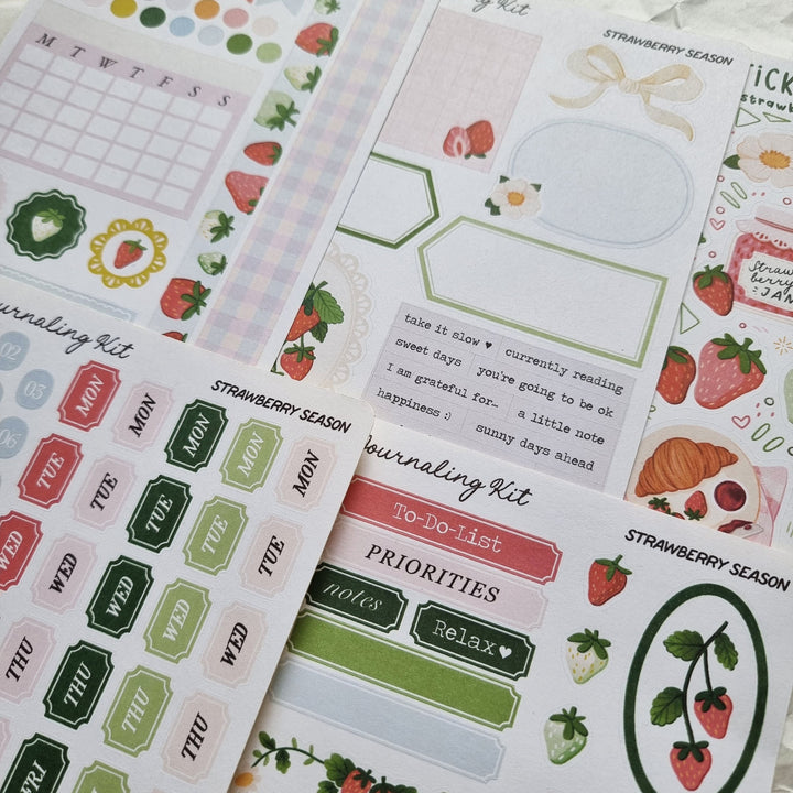 Journaling Kit - Strawberry Season | Planner Stickers for your Journal