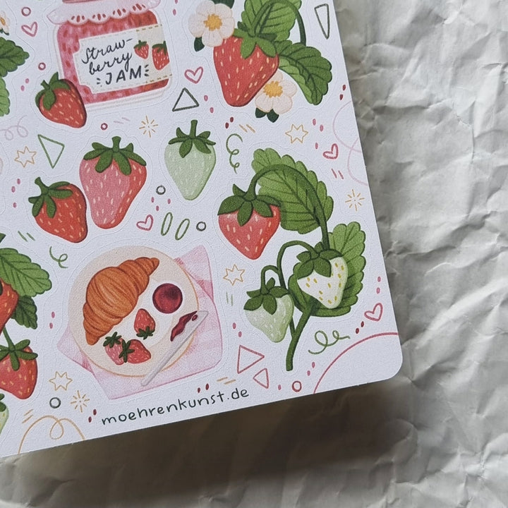 Sticker Sheet - Strawberry Season | Planner Stickers for your Journal