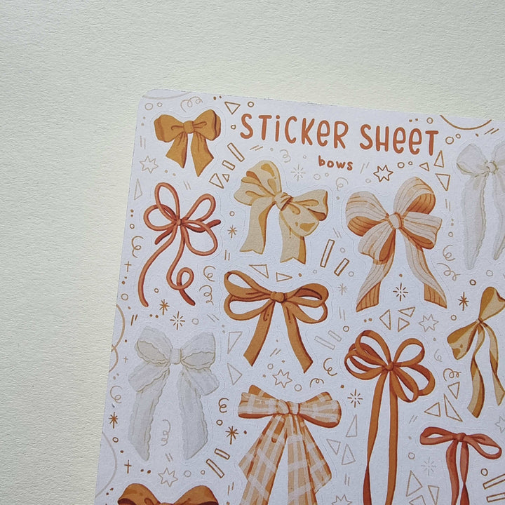 Sticker Sheet - Bows Yellow | Planner Stickers for your Journal