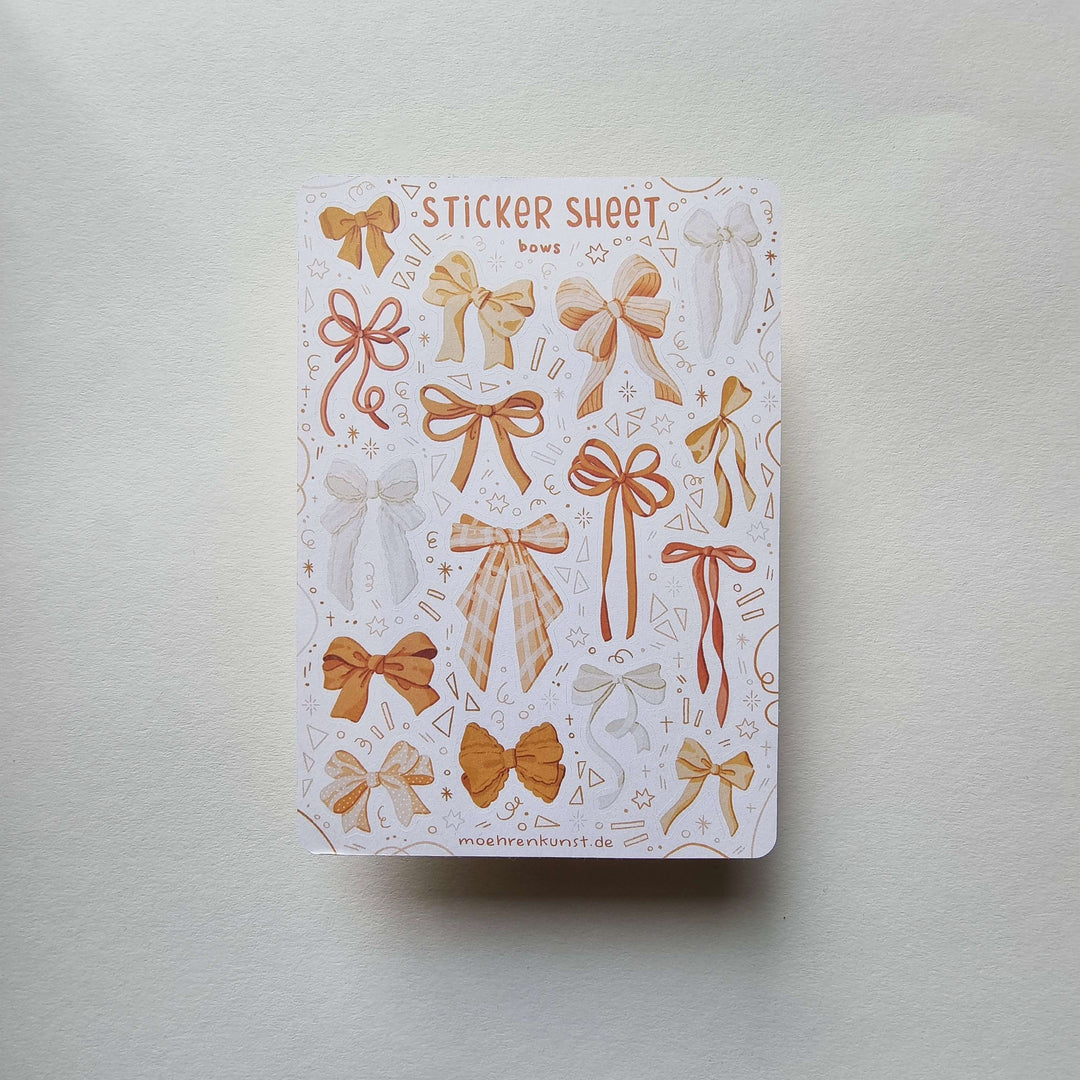 Sticker Sheet - Bows Yellow | Planner Stickers for your Journal