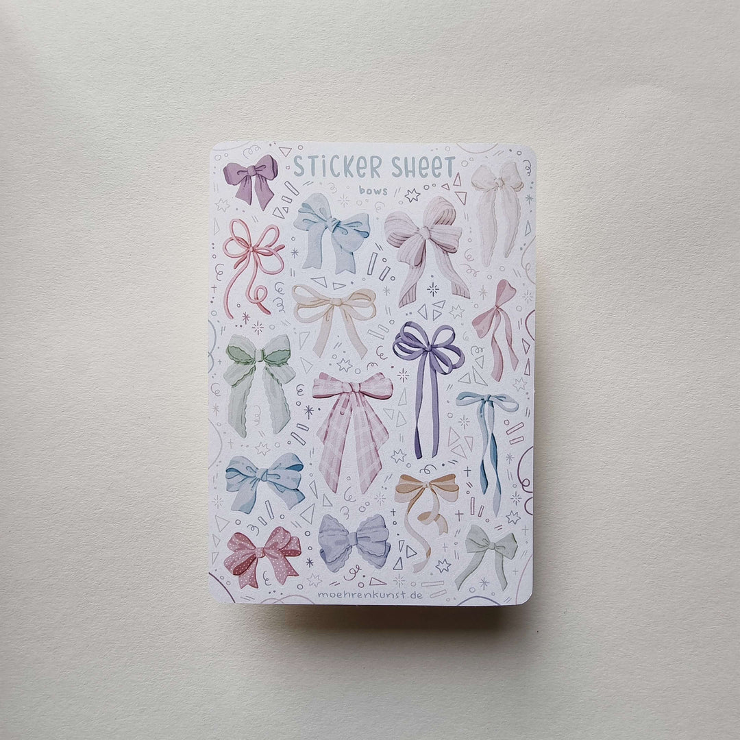 Sticker Sheet - Bows Pastel | Planner Stickers for your Journal