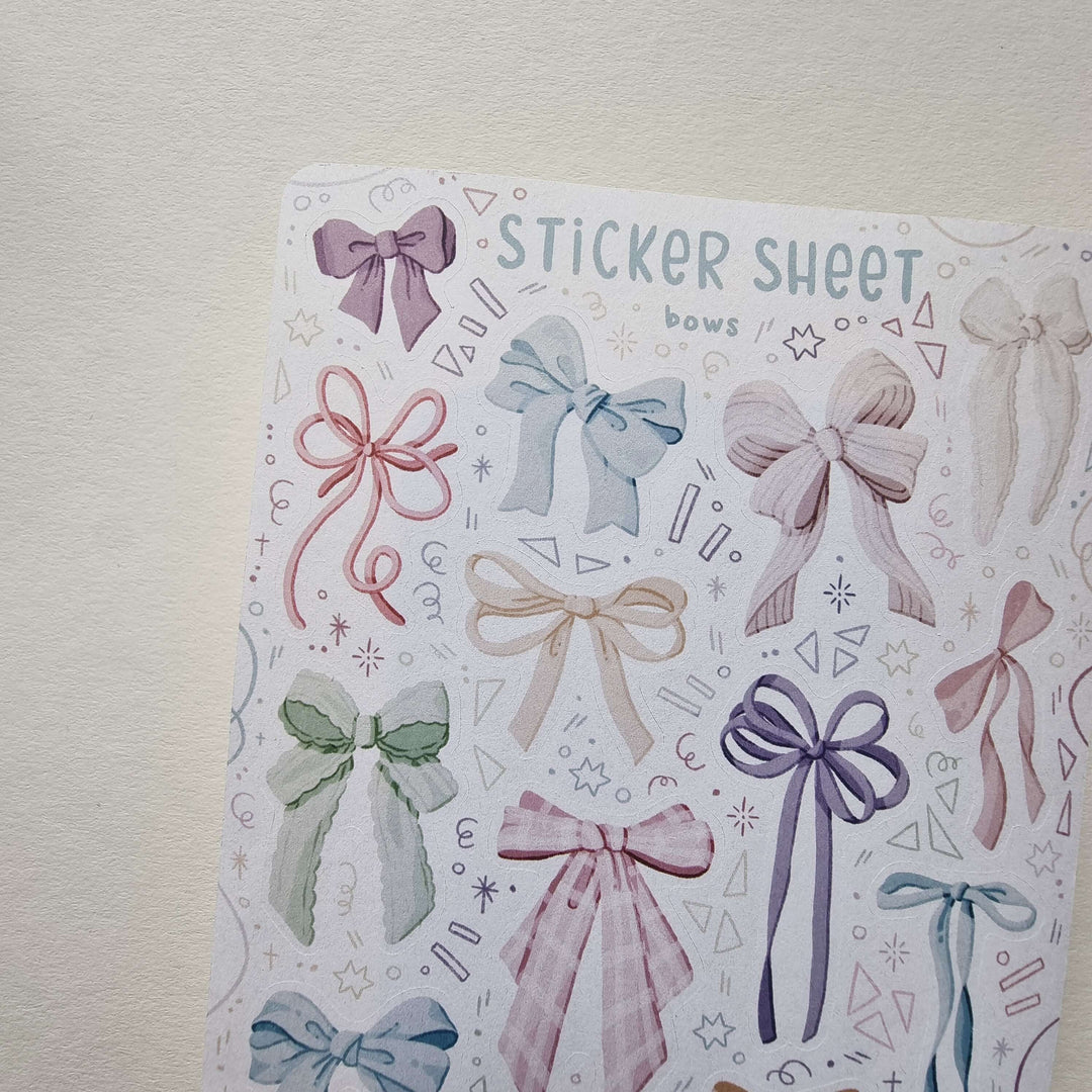 Sticker Sheet - Bows Pastel | Planner Stickers for your Journal