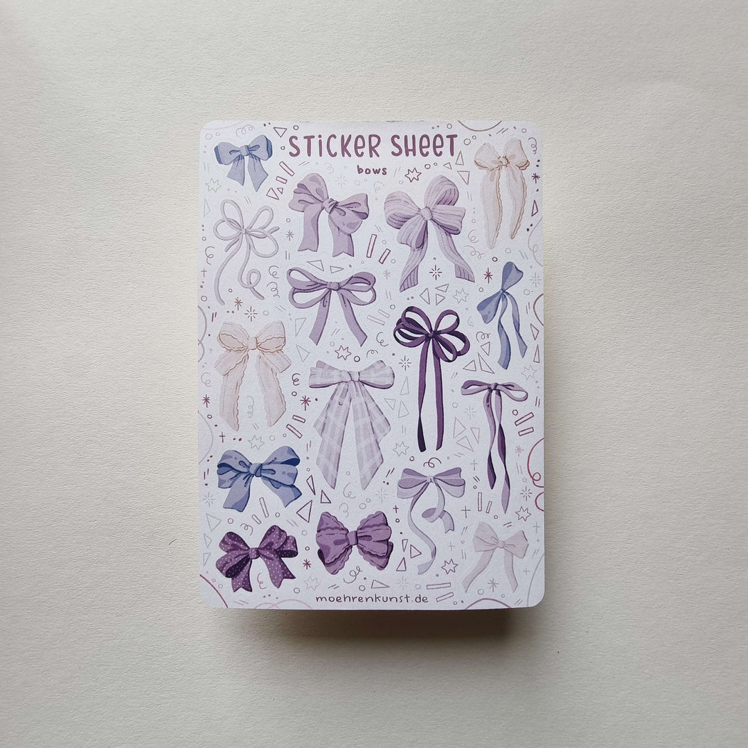 Sticker Sheet - Bows Lilac | Planner Stickers for your Journal