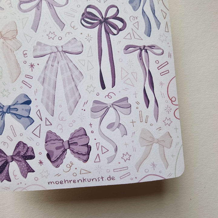 Sticker Sheet - Bows Lilac | Planner Stickers for your Journal