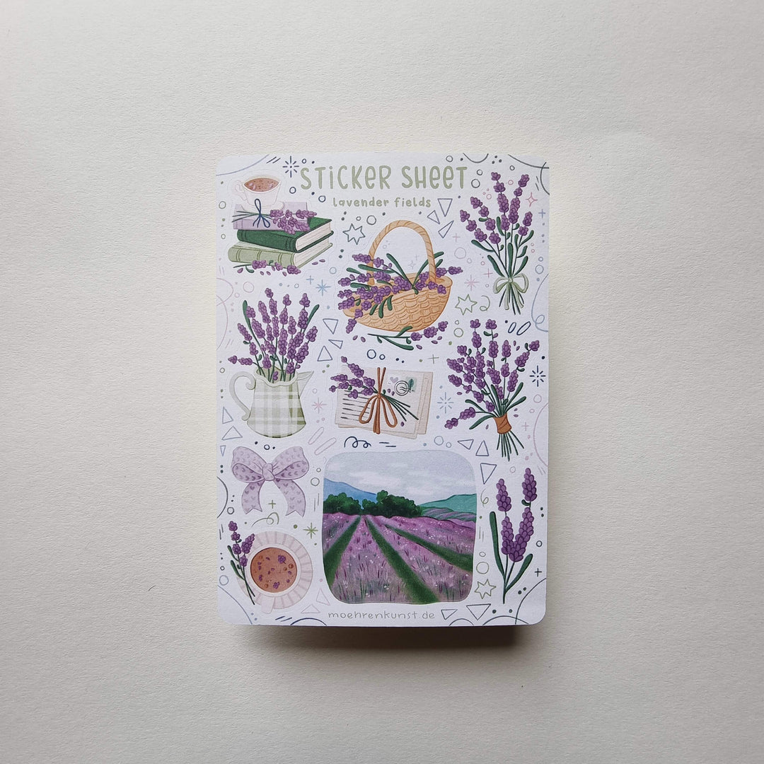 Sticker Sheet - Lavender Fields | Planner Stickers for your Journal