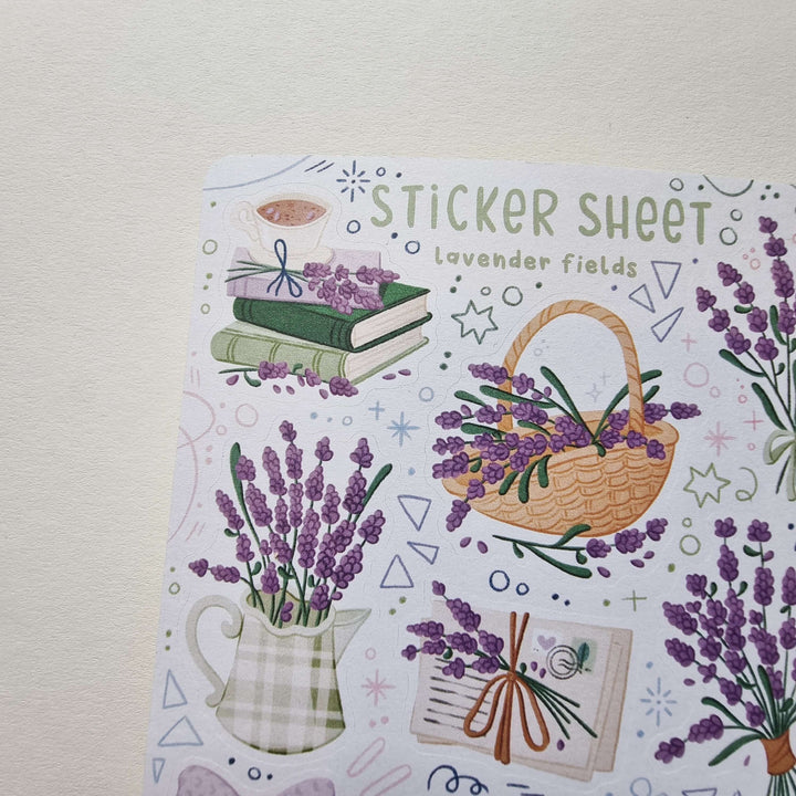 Sticker Sheet - Lavender Fields | Planner Stickers for your Journal
