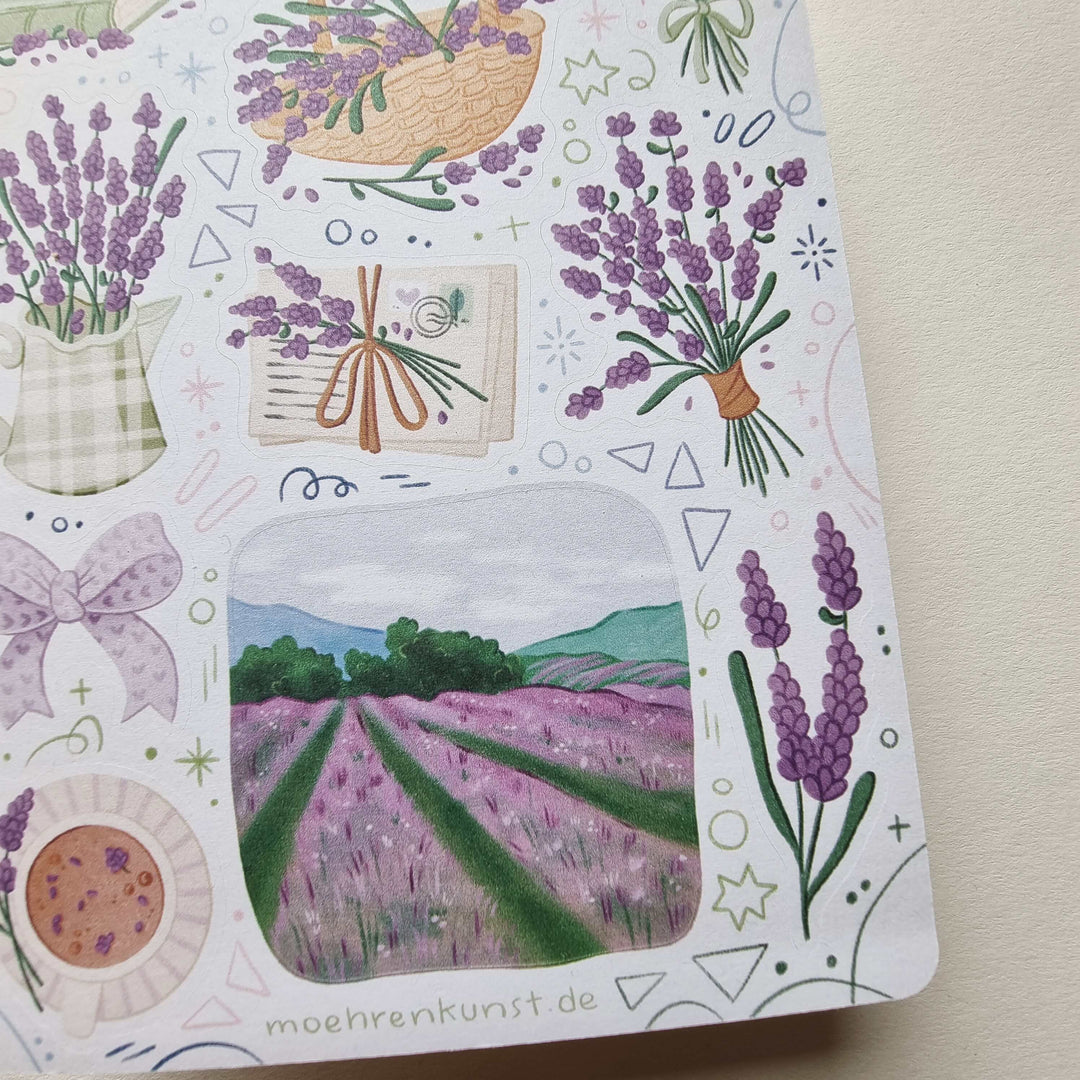 Sticker Sheet - Lavender Fields | Planner Stickers for your Journal