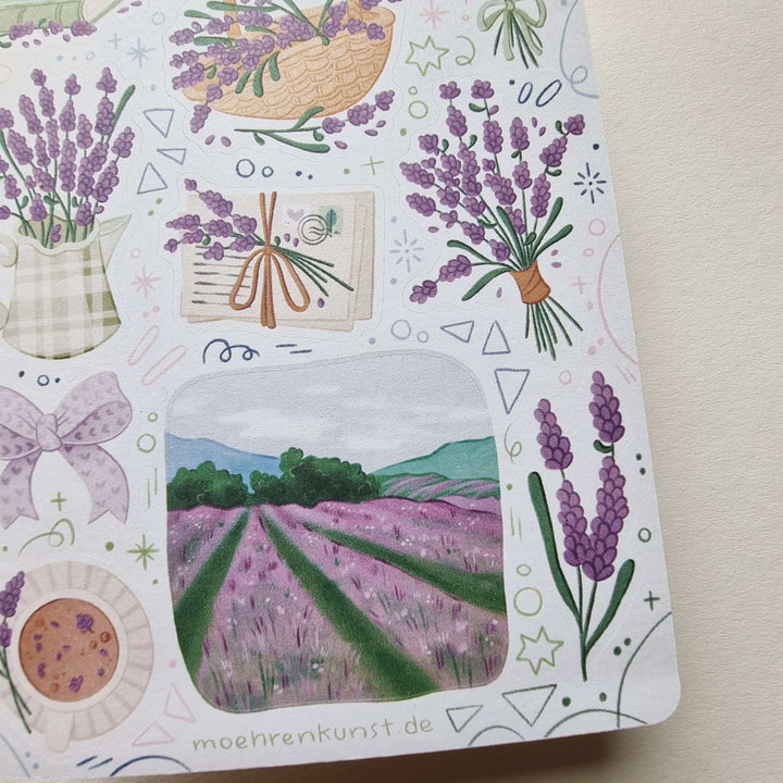 Sticker Sheet - Lavender Fields | Planner Stickers for your Journal