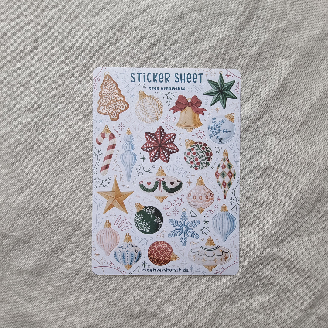 Sticker Sheet - Tree Ornaments | Planner Stickers for your Journal