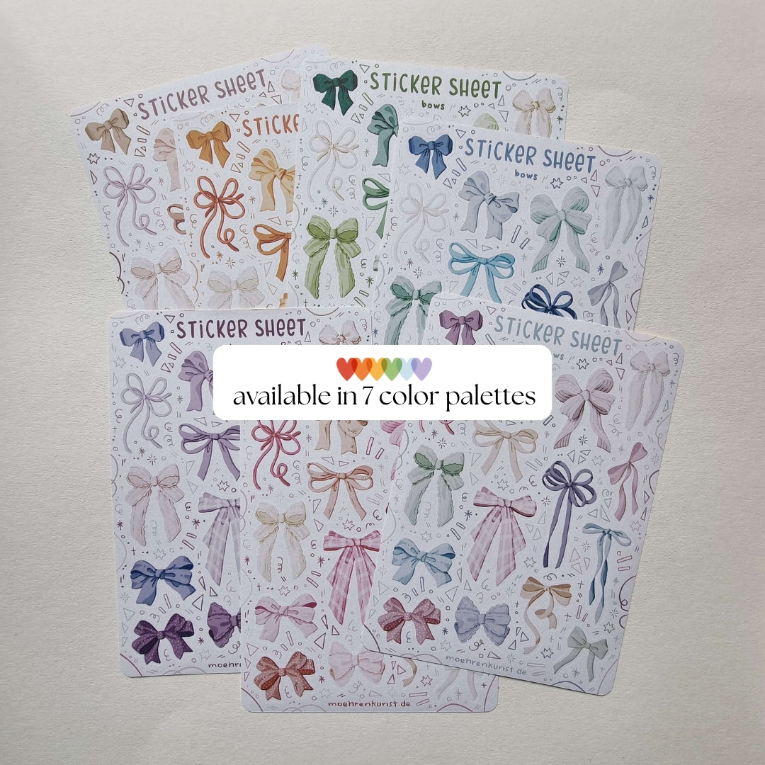 Sticker Sheet - Bows Pink | Planner Stickers for your Journal