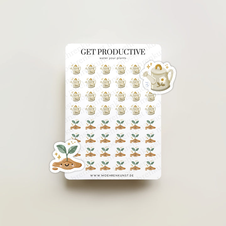 Get Productive - Water Your Plants | Planner Stickers for your Journal