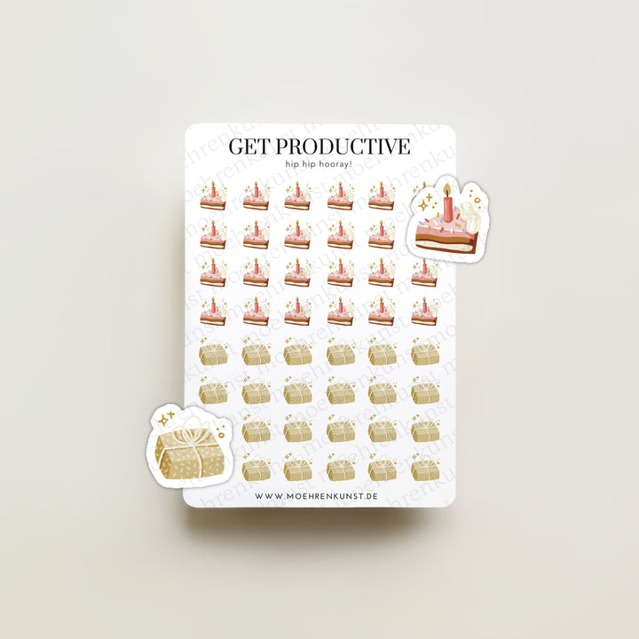 Get Productive - Hip Hip Hooray! | Planner Stickers for your Journal