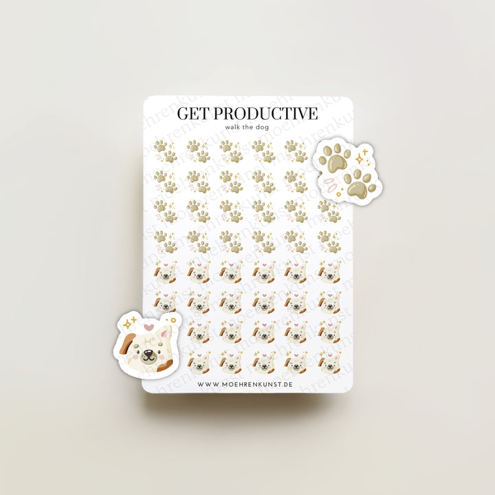 Get Productive - Walk The Dog | Planner Stickers for your Journal
