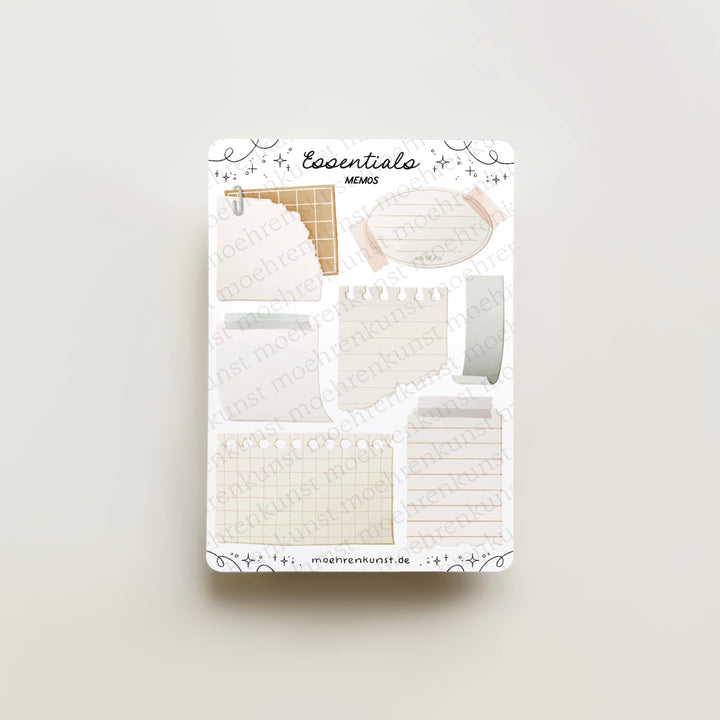 Essentials - Memos | Planner Stickers for your Journal