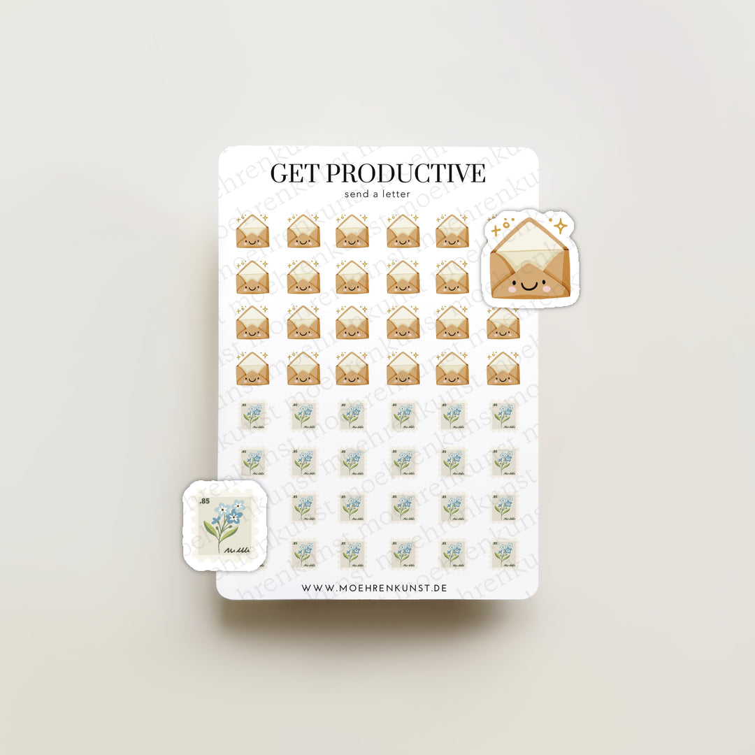 Get Productive - Send A Letter | Planner Stickers for your Journal