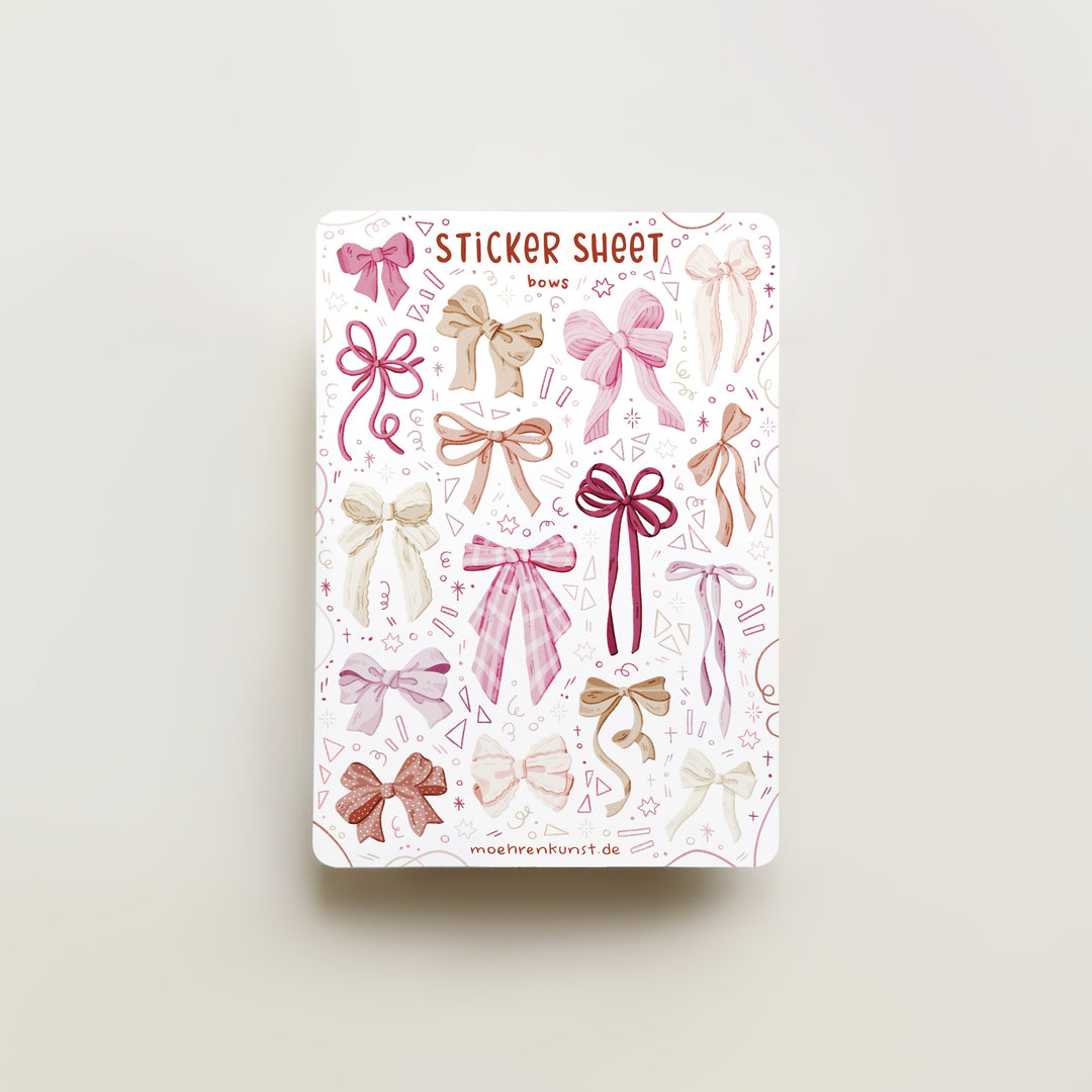 Sticker Sheet - Bows Pink | Planner Stickers for your Journal