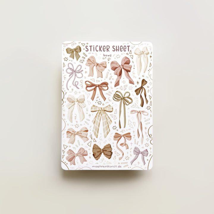 Sticker Sheet - Bows Neutral | Planner Stickers for your Journal