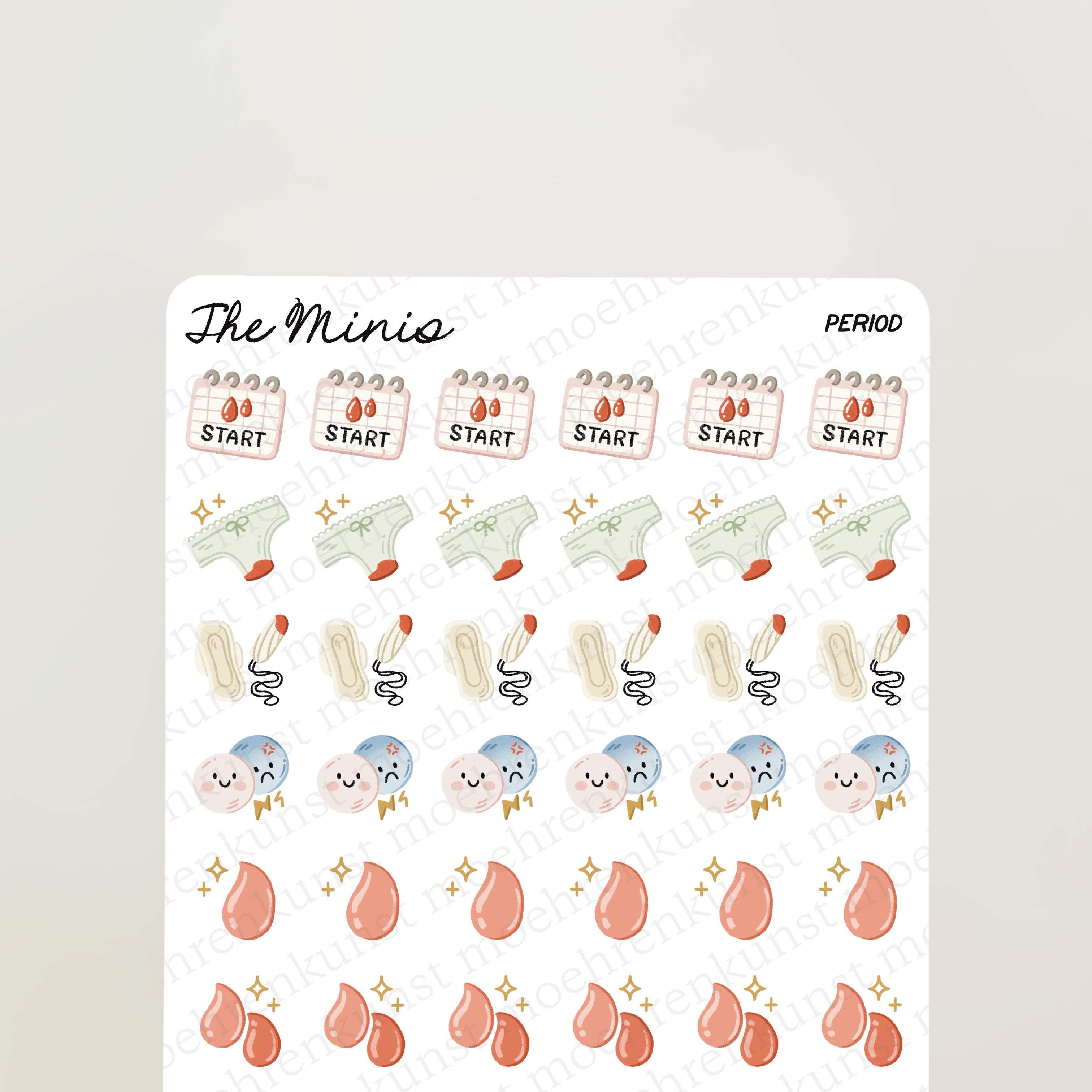 The Minis - Period | Planner Stickers for your Journal – moehrenkunst
