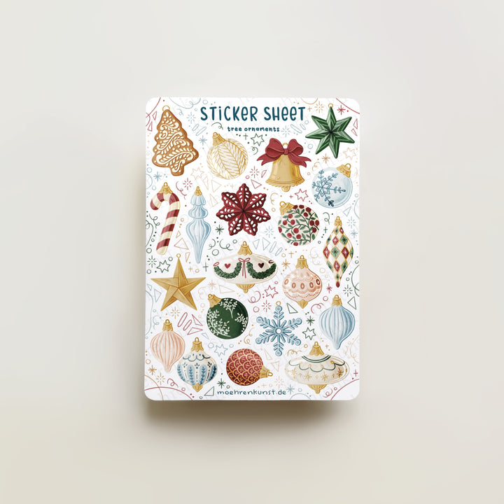 Sticker Sheet - Tree Ornaments | Planner Stickers for your Journal